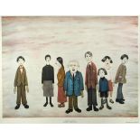 § Laurence Stephen Lowry, RBA, RA (British, 1887-1976) His Family signed lower right in pencil "L
