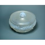 Primeveres, an R. Lalique opalescent glass box and cover, with moulded R. Lalique mark 10.50 x