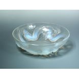 Calypso, an R. Lalique opalescent glass bowl, stencilled R. Lalique mark 9.50 x 30cm (4 x 12in)