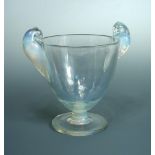 Ornis, an R. Lalique opalescent glass vase, with wheel etched R. Lalique mark 19.50cm (8in) A very