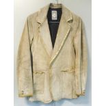 A Just Men vintage snake skin trimmed suede jacket, tailored