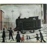 § Laurence Stephen Lowry, RBA, RA (British, 1887-1976) Level Crossing signed in pencil lower