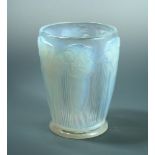 Danaides, an R. Lalique opalescent glass vase, with wheel etched R. Lalique mark and numbered 972