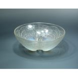 Coquilles, an R. Lalique opalescent glass bowl, wheel etched R. Lalique mark and numbered 3200