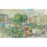 § Phyllis Ginger (British, 1907-2005) Street scene signed lower right within the print "Phyllis