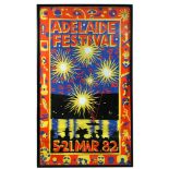 Martin Sharp (Australian, 1942-2013) Adelaide - a framed poster for the 1982 Adelaide Festival,