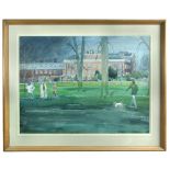§ Leigh Parry, RBA, SEA (British, 1919-2017) Kensington Palace with Jogger signed lower right "Leigh
