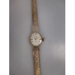 A lady's 21 jewel 'Rotary' wristwatch cased in 9ct, London 1970, with integral bracelet