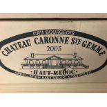 Chateau Caronne St Gemme, Haut Medoc Cru Bourgeois 2005, 12 bottles in original carton (ex. The Wine