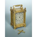 An English carriage clock, with presentation inscription dated 1837, backplate signed Tupman of