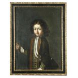English School, circa 1675 Portrait of a young boy, half-length, in a white stock and brown