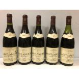 Red Burgundy and Beaujolais removed from a college cellar. Bourgogne, Corps de Garde, Goisot,