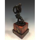 Follower of Giambologna, a 17th century bronze figure of Hercules, the subject tackling Cerebos with