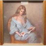 Robert Van Cleef (French, 1914-2006), The Reader, together with the Blue Robe, pastels, both