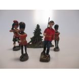 A collection of Elastolin model figures - soldiers, some mounted, approximately 36