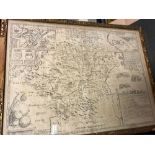 John Speed, Hartfordshire Described, an engraved uncoloured map by Bassett & Chiswell c.1676,