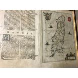 J. and W. Blaeu, Mona, hand coloured engraved map of the Isle of Man, Latin text verso, 48 x 59cm;