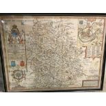 John Speed, Shropshyre Described, hand coloured engraved map for Dixey & Co, 39.5 x 52cm;
