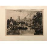 George Cuitt (British 1779-1854), Collection of loose topographical etchings, large paper, including