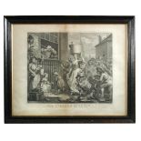 William Hogarth, The Enraged Musician, engraving 1741 [or later], 36 x 41cm (plate); and 'Times of