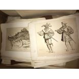 A collection of etched costume plates after Jacquemin, printed by Delatre, Paris, loose; together