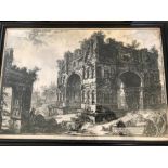 Giovanni Battista Piranesi, Tempio detto Volgarmente di Giano Etching, 49 x 72cm