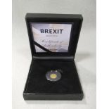 The Brexit gold coin, 0.5gms, proof (cased)