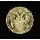 A gold four Ducat coin, 1915 Restrike