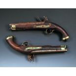 Two East India Company fifteen bore flintlock sea service pistols, circa 1830-1840 each with