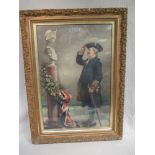 Pears Print Early 20th Century The Salute to Nelson Lower right inscribed Albert W. Holden