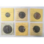 Licinius II AE3 (321-324 AD), together with a Diocletian follis (285-305 AD) and four various