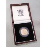 A 1997 cased proof gold sovereign