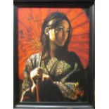 Fabian Perez (Argentinian, b.1967), Michiko II, signed within the print and numbered 25/150, print