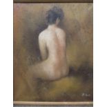 B Locci', seated nude, oil on canvas