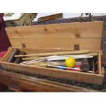 A Townsend croquet set, boxed