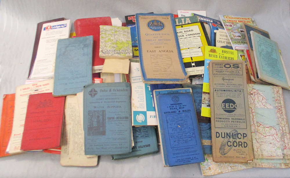 A collection of vintage and other motoring and touring maps