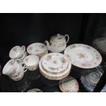 A Minton 'Marlow Pattern' tea service for six and a Doulton part dinner service