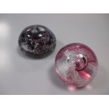 A glass paperweight and a Caithness weight (2)