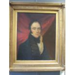 English School, early 19th Century, Portrait of a gentleman, oil on canvas, in a giltwood frame,
