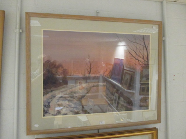 Anthony Day (British, 20th Century), Winter Sunset by the Lode, signed lower left "Anthony Day - Image 2 of 4