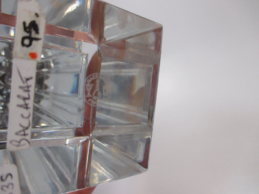 A glass obelisk by Baccarat in the original case 25cm high - Image 4 of 6