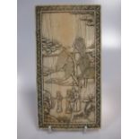 An 18th century Chinese ivory plaque