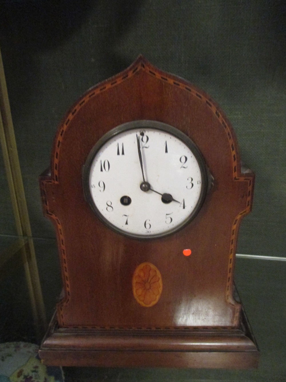 An Edwardian mahogany mantel clock, together with a spelter case clock (2) - Image 5 of 5