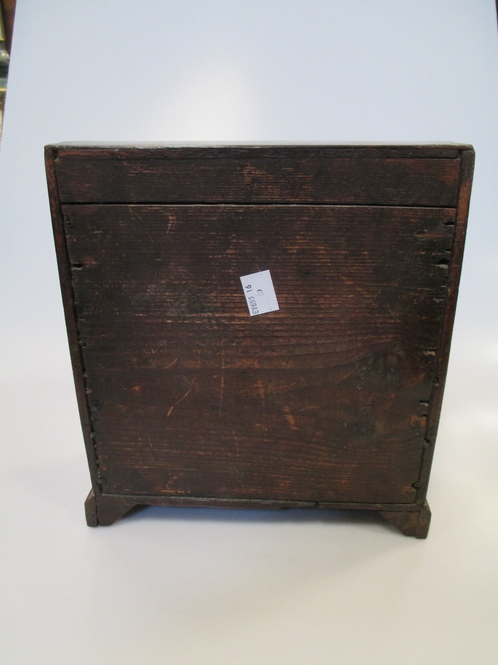 A miniature George III mahogany and fruitwood bureau, 22.5cm wide, 24cm high - Image 4 of 4