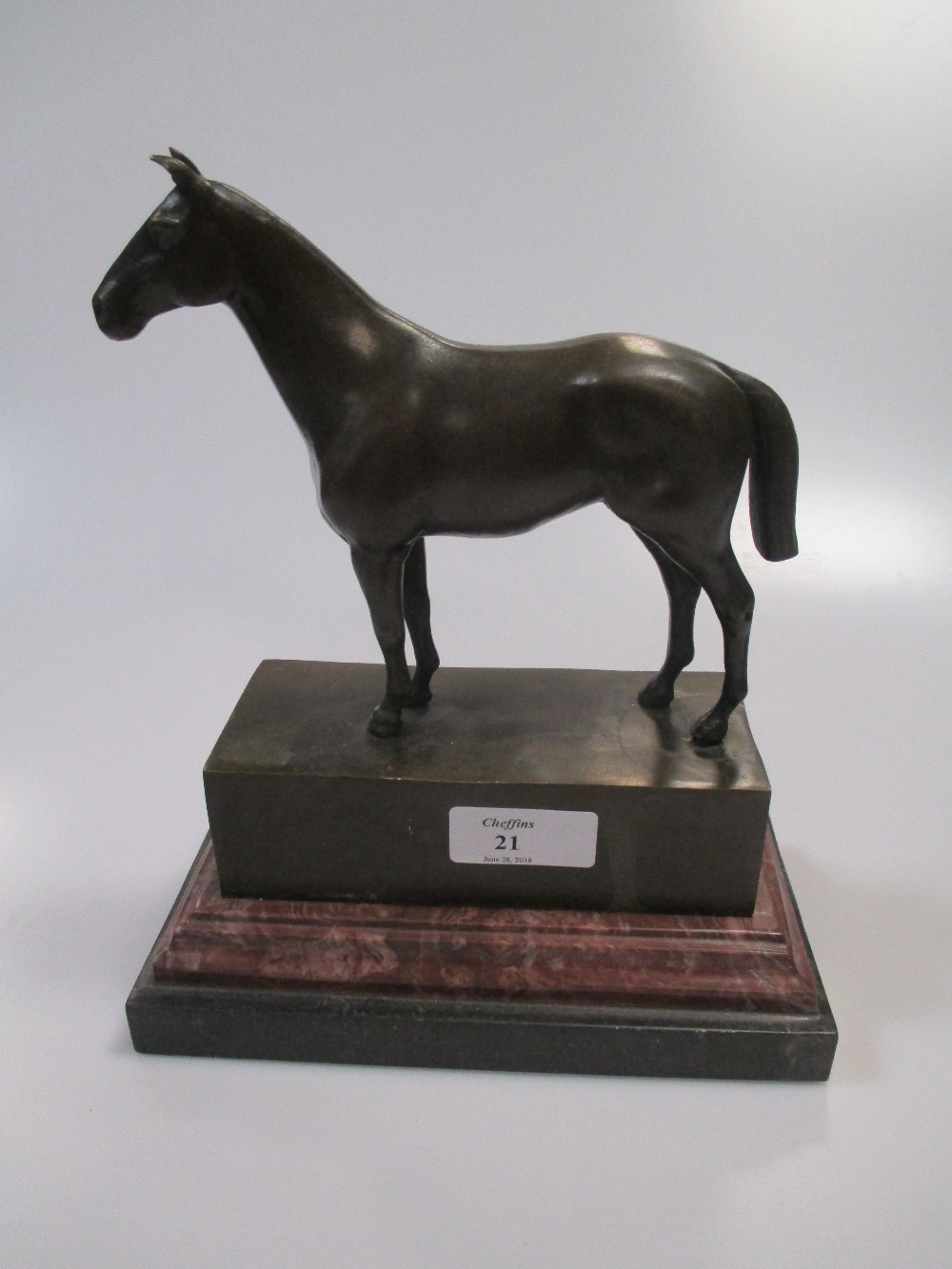 Andre', a bronze figure of a horse 21cm high