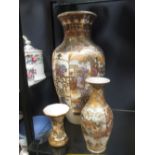 Three Satsuma vases