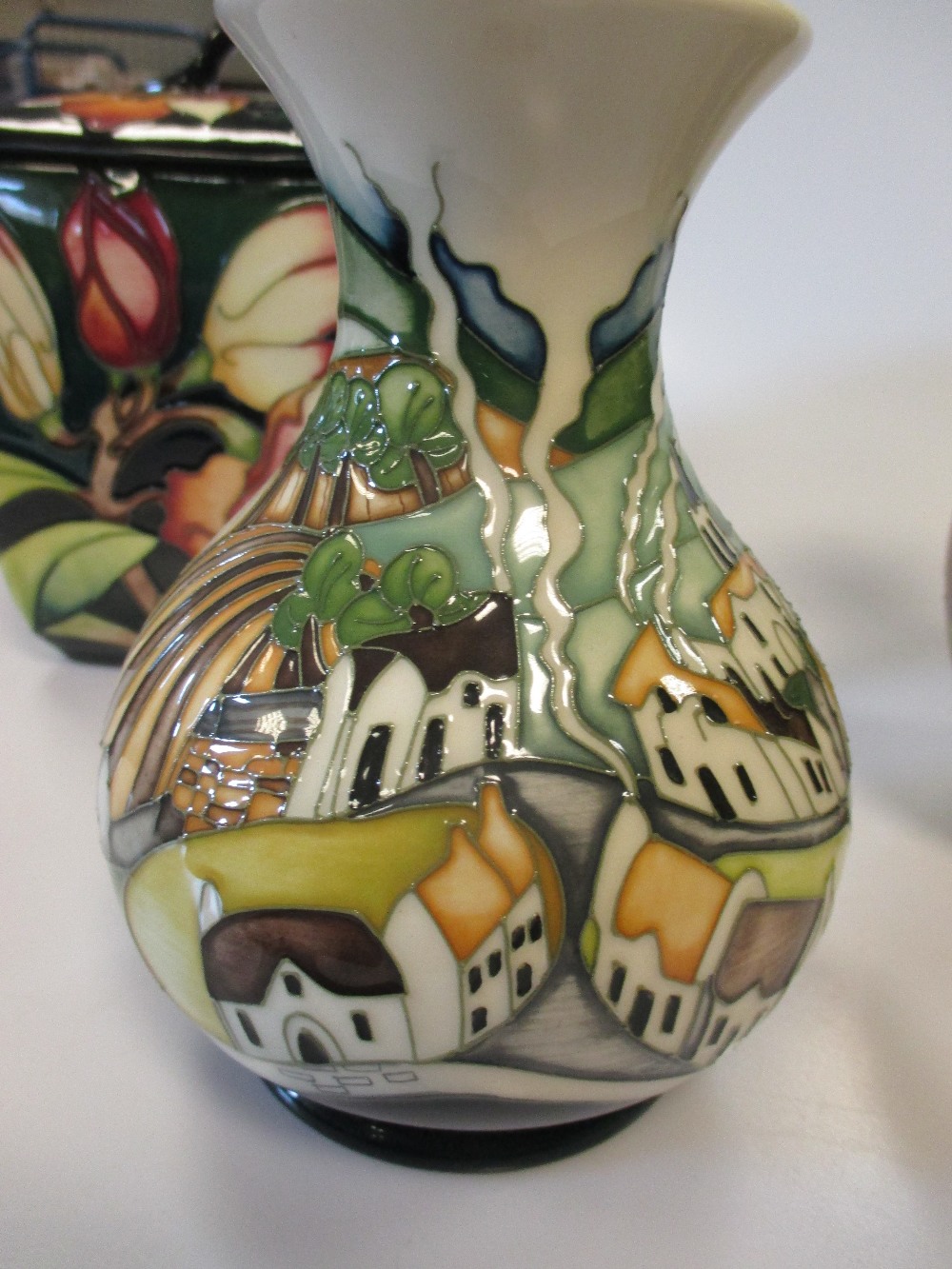 A modern Moorcroft limited edtition vase by Philip Gibson 19/200, another limited edition vase and a - Image 2 of 6