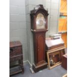 John Dison, St Ives, a George III brass dial longcase clock with 5 pillar movement, the oak case