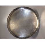 A Thai silver dish inscribed in abugida, 771 grams