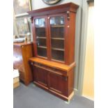 A Victorian mahogany glazed top bookcase, 200 x 118 x 40cm